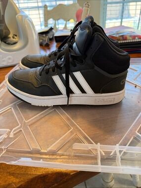 adidas Black High-Top Sneakers with White Midsole